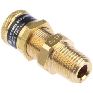 Norgren Quick Exhaust Valve, Brass, Male Threaded R G 1/4 in Connection, 0.63 to 1.6 Bar Operating Pressure, 61B2/BM000