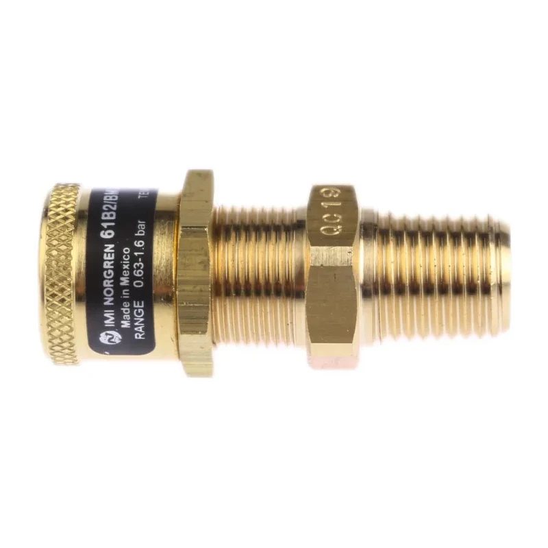Norgren Quick Exhaust Valve, Brass, Male Threaded R G 1/4 in Connection, 0.63 to 1.6 Bar Operating Pressure, 61B2/BM000
