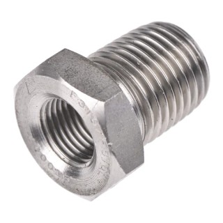 RS PRO Stainless Steel Pipe Fitting Straight Hexagon Bush Male 1/4 in x Female 1/8 in 826-7074