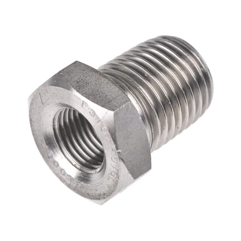 RS PRO Stainless Steel Pipe Fitting Straight Hexagon Bush Male 1/4 in x Female 1/8 in 826-7074