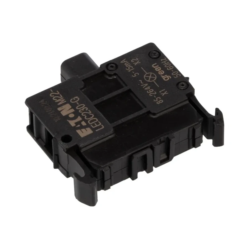 Eaton RMQ Titan M22 Series LED Light Block, 264V AC, 15mA Current, Green Illumination 216568 M22-LEDC230-G