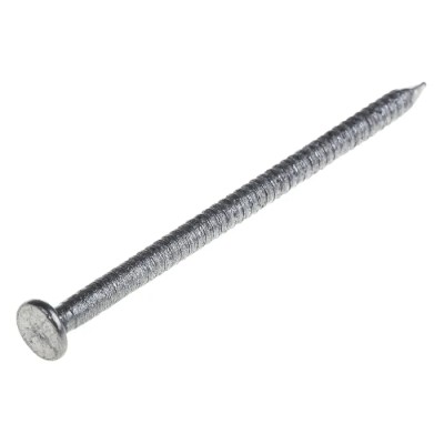 RS PRO Bright Steel Annular Ring Shank Nail 75 mm Length x 3.75 mm Diameter Steel 500 g Bag 385-0381