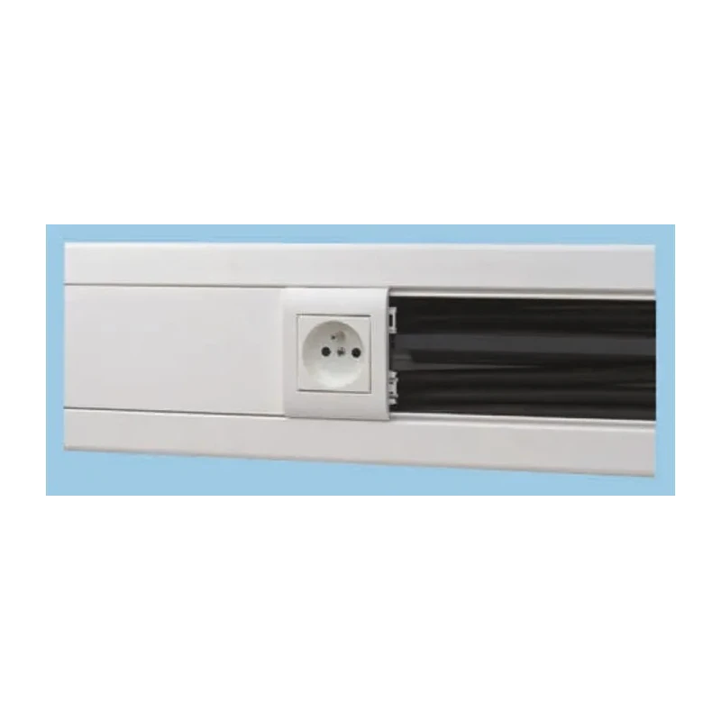 Planet-Wattohm Logix White Cable Trunking, Polyvinyl Chloride, Width 130mm, Depth 50mm, Length 2m W130mm