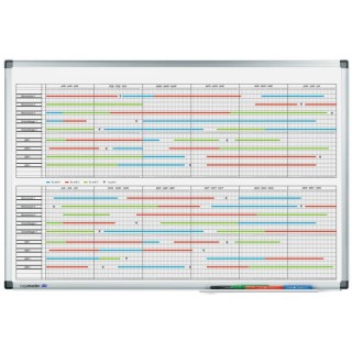 Legamaster Monthly Lacquered Wall Planner 600mm x 900mm Magnetic Grey Netherlands 4140-00