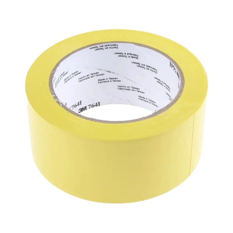 3M Yellow Vinyl Lane Marking Tape 50mm Width 33m Length 0.13mm Thickness 764