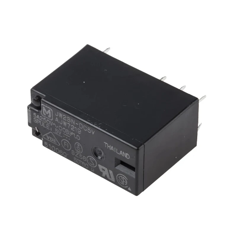 Panasonic PCB Power Relay 5V DC Coil 8.2mA Switching Current DPDT JW2SN-DC5V