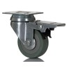 RS PRO Braked Swivel Castor 50 mm Wheel Diameter 50 kg Load Capacity Rubber Wheel Nylon Hub 828-6293