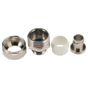 Adaptaflex Nickel Plated Brass Conduit Fitting 12 mm Nominal Size PG9 Thread IP65 Rated 7TCA296020R0071 SP12/PG9/M