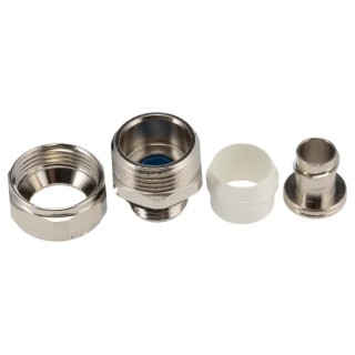 Adaptaflex Nickel Plated Brass Conduit Fitting 12 mm Nominal Size PG9 Thread IP65 Rated 7TCA296020R0071 SP12/PG9/M