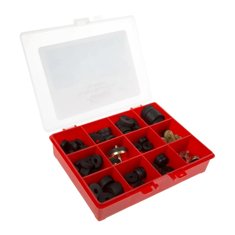 RS PRO Washer & Seal Kit with 83 Assorted Rubber Washers in 12 Compartment Plastic Carry Case 400-8301