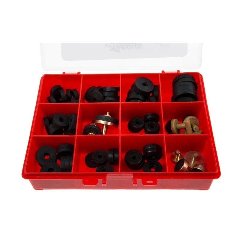 RS PRO Washer & Seal Kit with 83 Assorted Rubber Washers in 12 Compartment Plastic Carry Case 400-8301