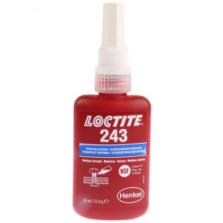 Loctite Medium Strength Blue Threadlocking Adhesive Liquid, 50 ml Bottle, 2 h Cure Time 1335885
