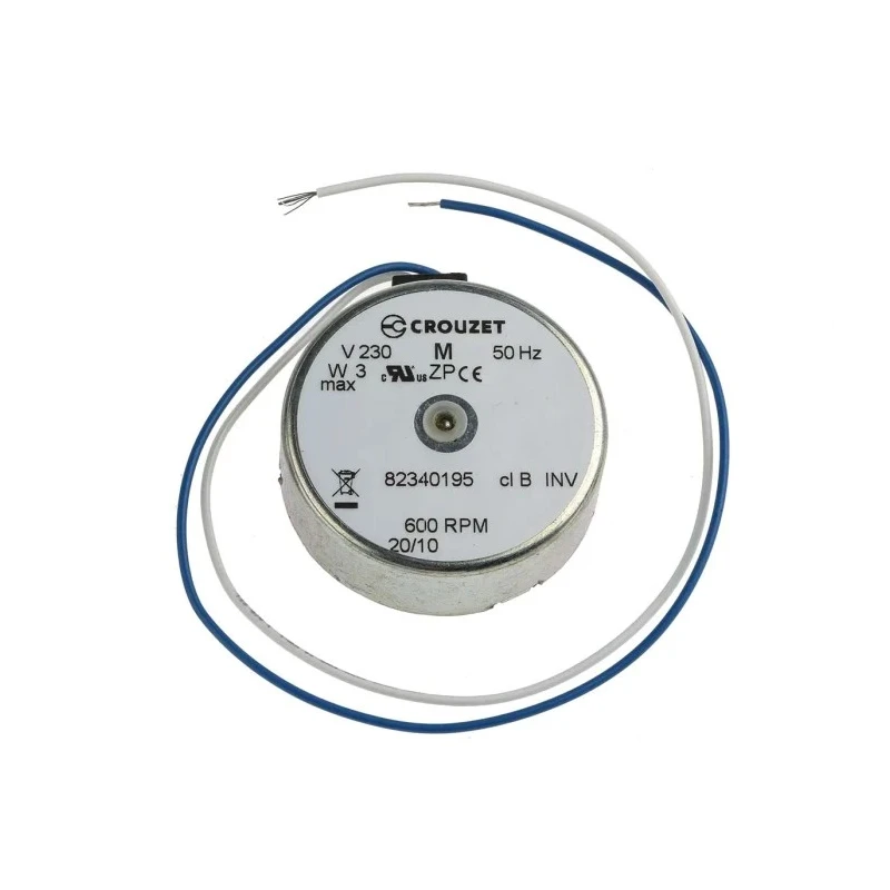 Crouzet Counter Clockwise AC Synchronous Motor 0.16 W 1 Phase 10-Pole 230V Fixing Hole Mounting 82340195