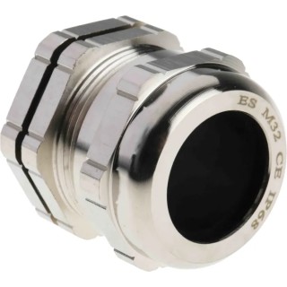 RS PRO Metallic Nickel Plated Brass Cable Gland, M32 Thread, 15 mm Minimum Cable Diameter, 22 mm Maximum Cable 835-4125
