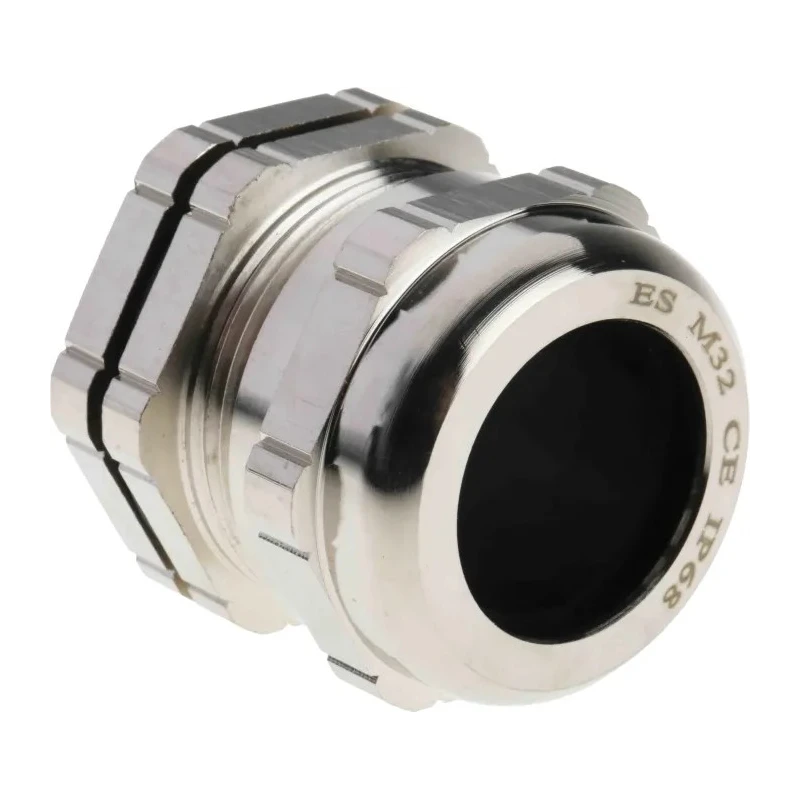 RS PRO Metallic Nickel Plated Brass Cable Gland, M32 Thread, 15 mm Minimum Cable Diameter, 22 mm Maximum Cable 835-4125