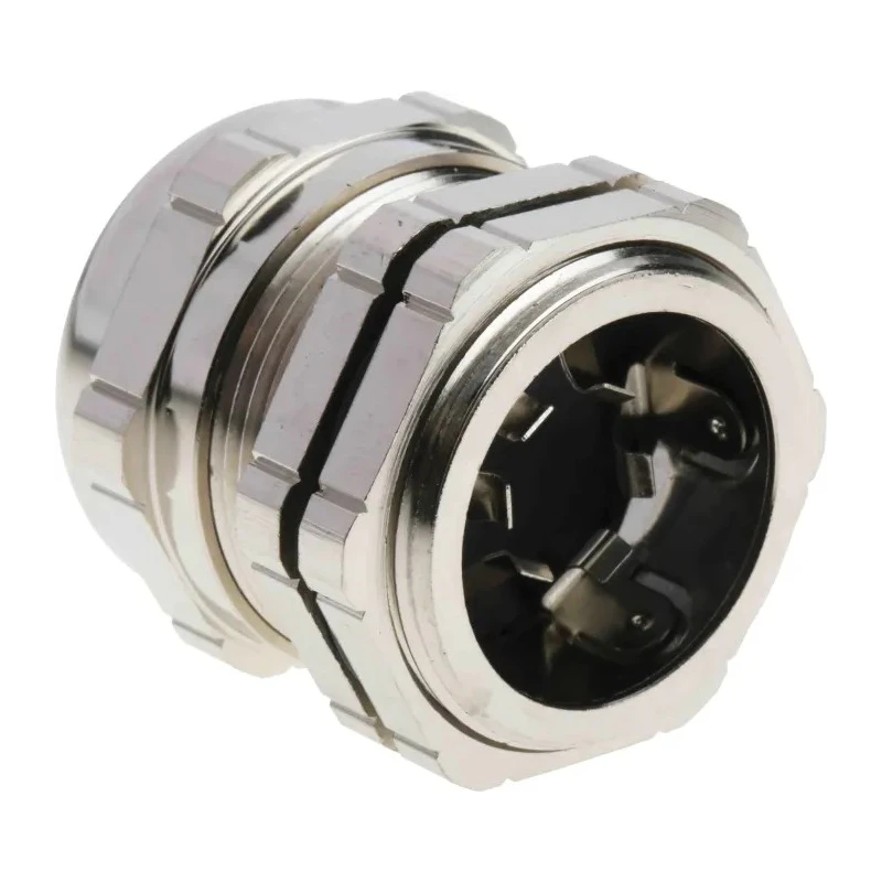 RS PRO Metallic Nickel Plated Brass Cable Gland, M32 Thread, 15 mm Minimum Cable Diameter, 22 mm Maximum Cable 835-4125