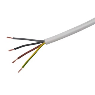 RS PRO 4 Core 2.5mm² Power Cable White Thermoplastic Sheath 500V 70°C 100m 836-0757