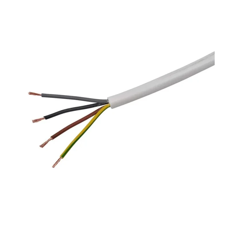 RS PRO 4 Core 2.5mm² Power Cable White Thermoplastic Sheath 500V 70°C 100m 836-0757