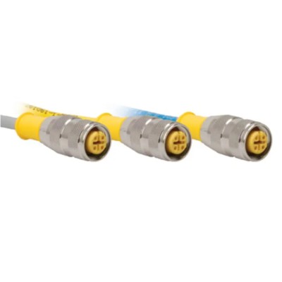 Turck Female 4 Way M12 to Male M12 Sensor Actuator Cable 3 m, PVC Jacket, IP68 IP69K RK 4.4T-3-RS 4.4T