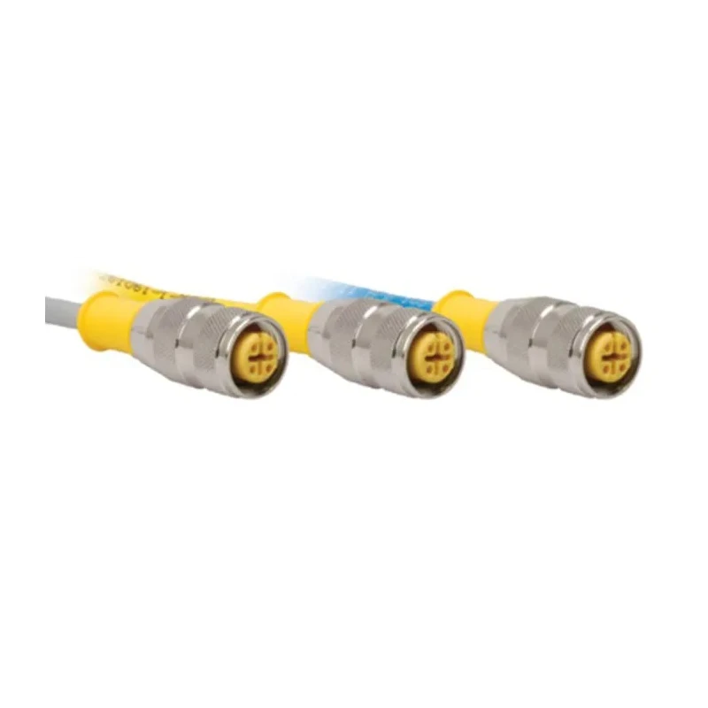 Turck Female 4 Way M12 to Male M12 Sensor Actuator Cable 3 m, PVC Jacket, IP68 IP69K RK 4.4T-3-RS 4.4T