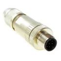 Turck Circular Connector M12 Cable Socket Male Brass Housing IP67, 4 Contacts, 4A Current, CMBS 8141-0