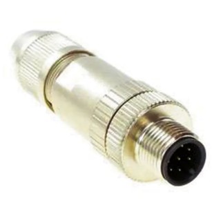 Turck Circular Connector M12 Cable Socket Male Brass Housing IP67, 4 Contacts, 4A Current, CMBS 8141-0