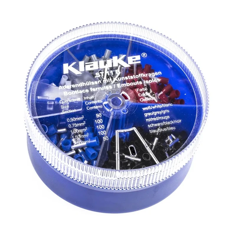Klauke Bootlace Ferrule Assorted Terminal Boxes Crimp Terminal Kit ST11B