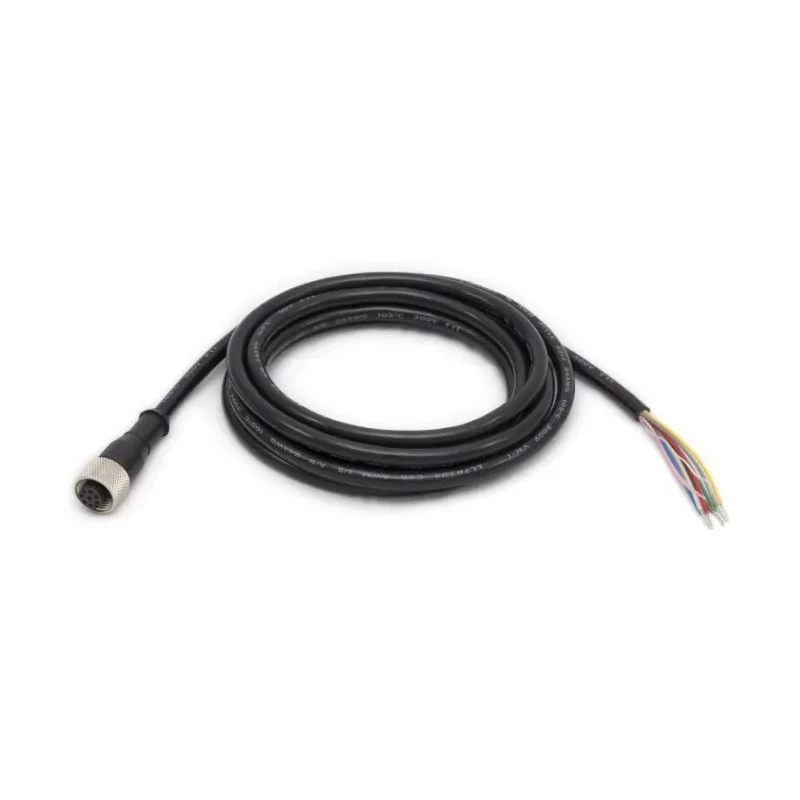 Banner Sensor Actuator Cable, Male 8 Way M12 Straight to Female 8 Way Unterminated, PVC Jacket, Black, IP67, 75V MQDC2S-815
