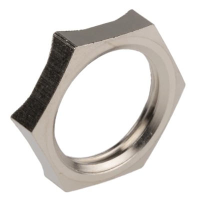 Lapp Silver Nickel Plated Brass Cable Gland Locknut M16 Thread 52103310