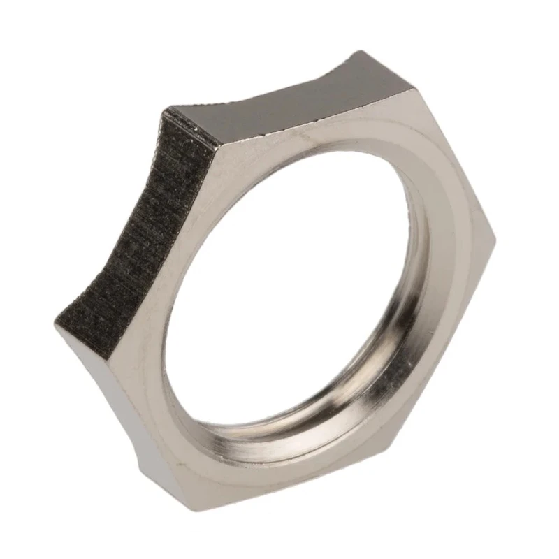 Lapp Silver Nickel Plated Brass Cable Gland Locknut M16 Thread 52103310