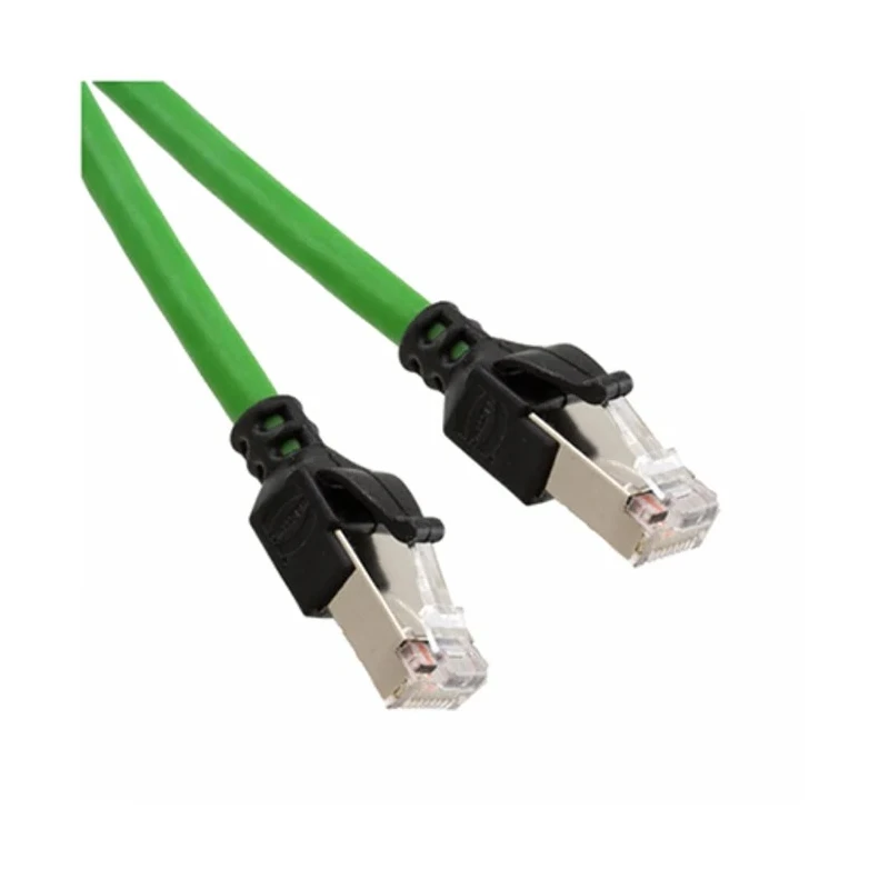 HARTING HARTING RJ Industrial Cat5e Shielded Polyurethane Ethernet Cable 2 m Green RJ45 Male to RJ45 Male Cat5e