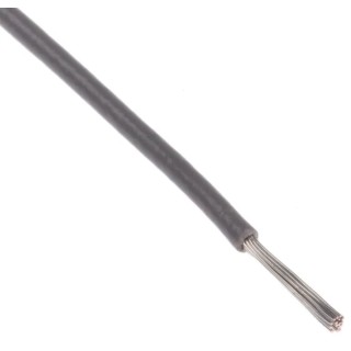 RS PRO Grey 0.08 mm² Hook Up Wire 28 AWG 7 x 0.12 mm Core Strands 100 m Polytetrafluoroethylene 841-7162