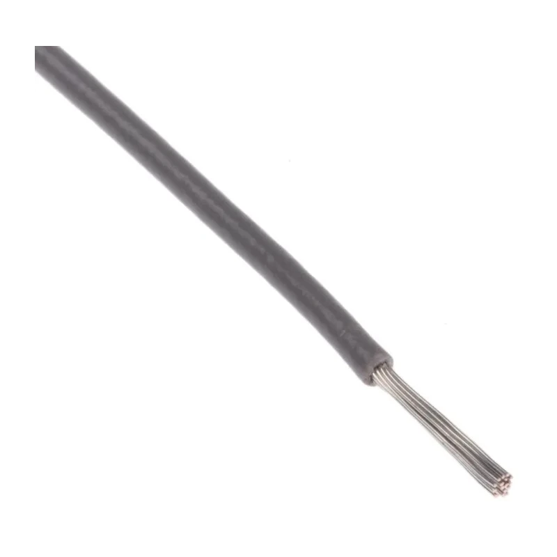 RS PRO Grey 0.08 mm² Hook Up Wire 28 AWG 7 x 0.12 mm Core Strands 100 m Polytetrafluoroethylene 841-7162