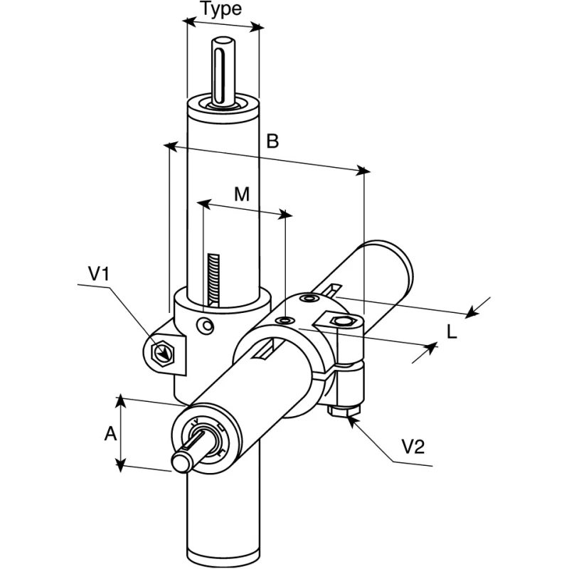 Rose+Krieger Linear Motion Component EK Die Cast Aluminium 30mm Diameter 13019100