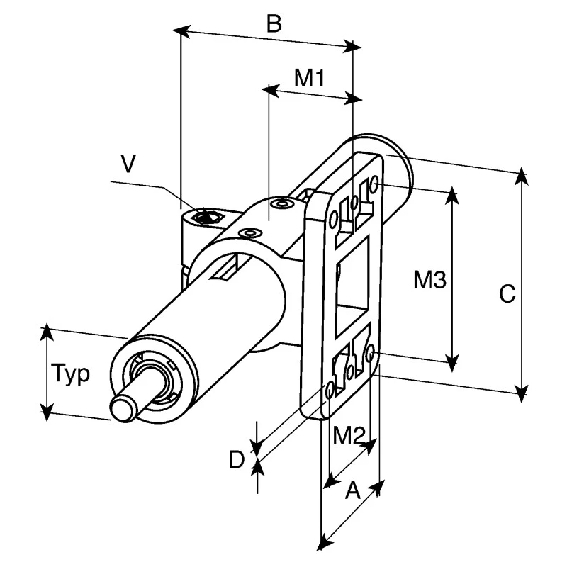 Rose+Krieger FK Die Cast Aluminium Linear Motion Component, 40 mm Diameter 14009100