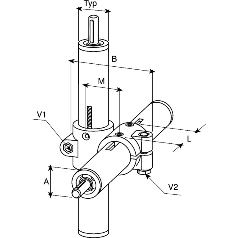 Rose+Krieger Linear Motion Component EK Die Cast Aluminium 30mm Diameter 13019100