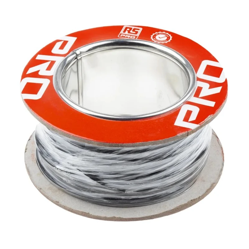 RS PRO Black 0.34 mm² Hook Up Wire, 22 AWG, 19 x 0.15 mm Core Strands, 100 m Length, Polytetrafluoroethylene 841-7409