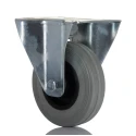 RS PRO Fixed Castor Industrial Wheel 70 kg Load Capacity 100 mm Diameter Rubber Tire Nylon Hub 828-6319