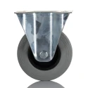 RS PRO Fixed Castor Industrial Wheel 70 kg Load Capacity 100 mm Diameter Rubber Tire Nylon Hub 828-6319