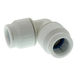 John Guest Plastic Pipe Fitting 90° Elbow Acetal Material Maximum Operating Pressure 12 bar PEM0322W