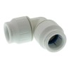 John Guest Plastic Pipe Fitting 90° Elbow Acetal Material Maximum Operating Pressure 12 bar PEM0322W