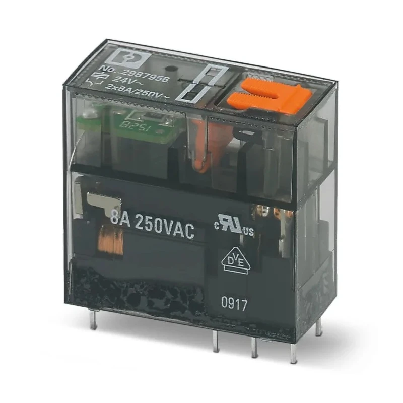 Phoenix Contact Power Relay 24V AC Coil 16A Switching Current DPDT 2987956