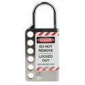 RS PRO Chrome 6-Lock Lockout Hasp Stainless Steel Sheet with 8.25 mm Shackle Diameter 862-5155