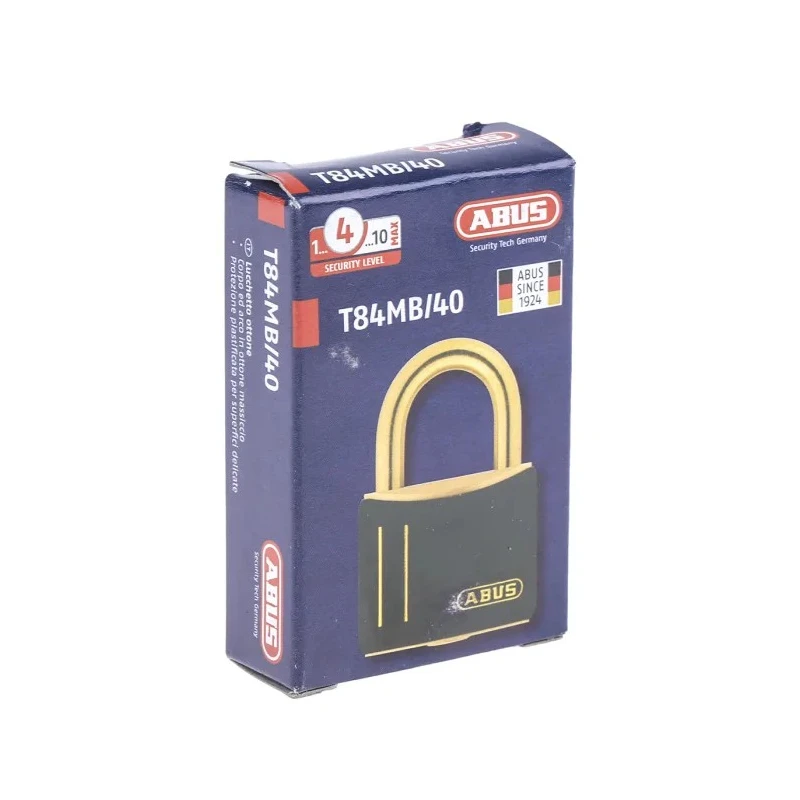 ABUS Keyed Brass Weatherproof Safety Padlock, 6.5 mm Shackle Diameter, 40mm Body Width XR0084T40KA5