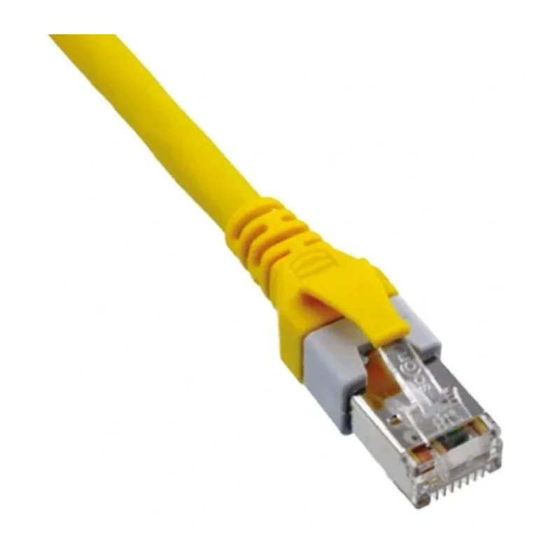 HARTING Shielded Cat5e Ethernet Cable, 8 m Length, Yellow Polyurethane Jacket, RJ45 Male to Male 09474747019