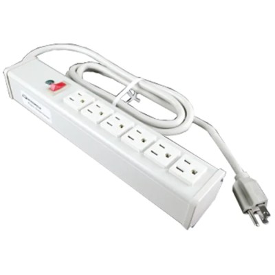 Wiremold 4.6 m 6 Socket NEMA 5-15R Surge Protected Extension Lead Kit 120V 15A 836-1580