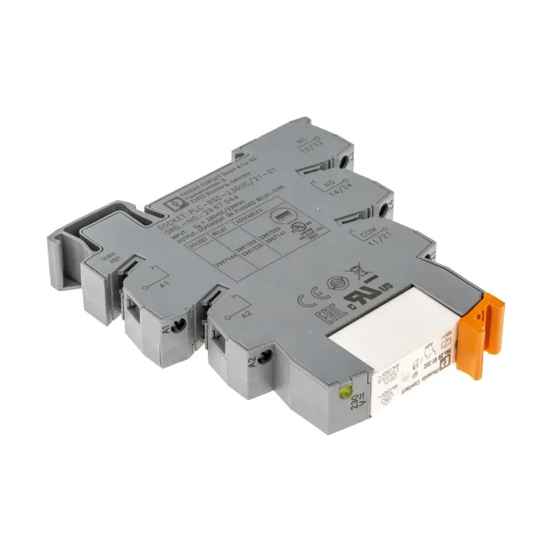Phoenix Contact Interface Relay Module DPDT, DIN Rail, 230V AC Coil, Silver Alloy Contacts, Model 2967099