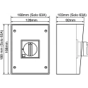 Schneider Electric 3-Pole Panel Mount Isolator Switch IP65, 21.8A, 15 kW VCF1SS3