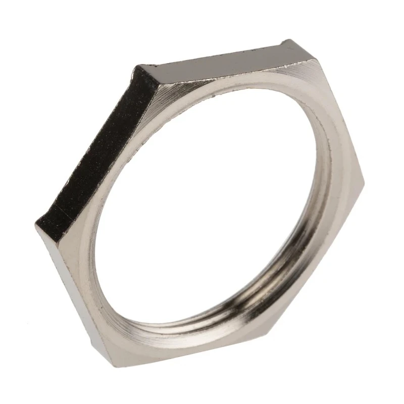 Lapp Silver Nickel Plated Brass Cable Gland Locknut M32 Thread 52103340