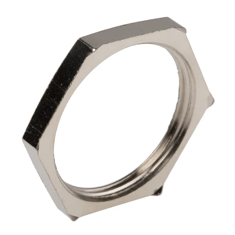 Lapp Silver Nickel Plated Brass Cable Gland Locknut M32 Thread 52103340